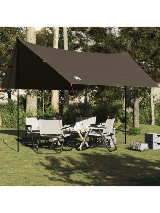 Kempinga tents, brūna, 462x306x211 cm, ūdensizturīga