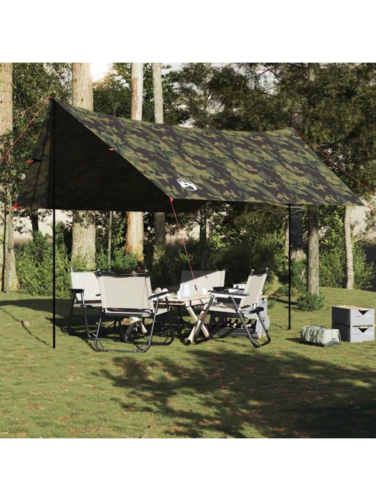 Kempinga tents, kamuflāža, 462x306x211 cm, ūdensizturīga