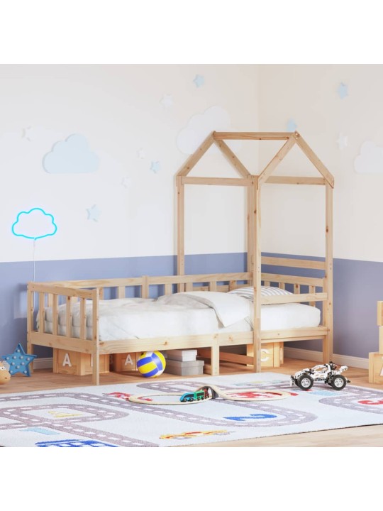 Dienas gulta ar jumtu bez matrača 80x200 cm masīvkoks