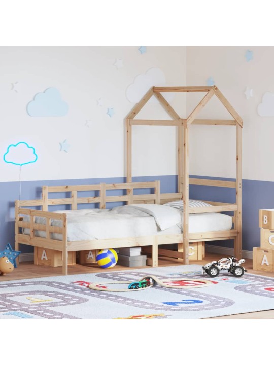 Dienas gulta ar jumtu bez matrača 80x200 cm masīvkoks