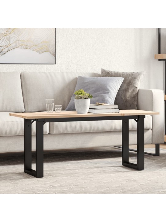 Kafijas galdiņš, o-rāmis, 110x40x45 cm, priedes koks, tērauds