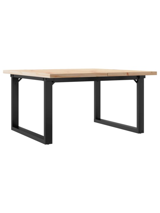 Kafijas galdiņš, o-rāmis, 80x80x45,5 cm, priedes koks, tērauds