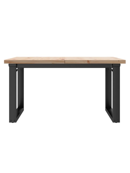 Kafijas galdiņš, o-rāmis, 80x80x45,5 cm, priedes koks, tērauds
