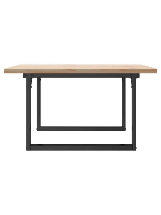 Kafijas galdiņš, o-rāmis, 80x80x45,5 cm, priedes koks, tērauds