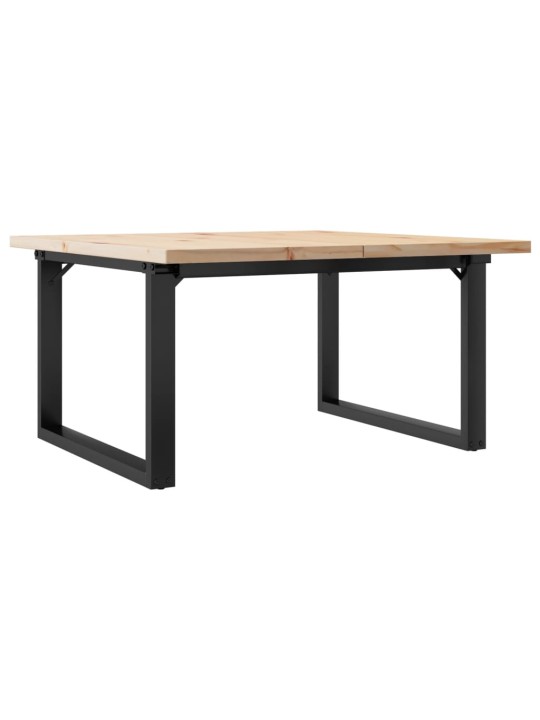 Kafijas galdiņš, o-rāmis, 80x80x45,5 cm, priedes koks, tērauds