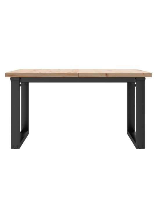 Kafijas galdiņš, o-rāmis, 90x90x45,5 cm, priedes koks, tērauds