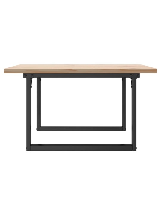 Kafijas galdiņš, o-rāmis, 90x90x45,5 cm, priedes koks, tērauds