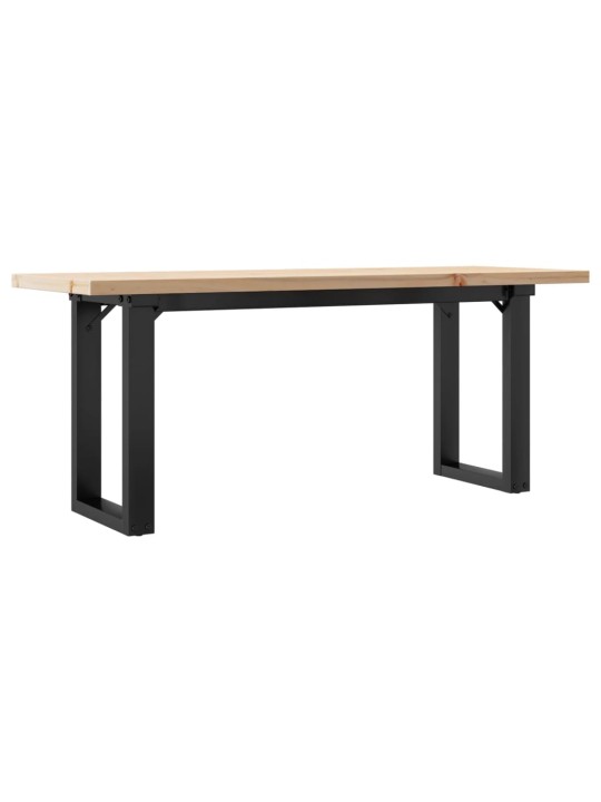 Kafijas galdiņš, o-rāmis, 110x40x45,5 cm, priedes koks, tērauds