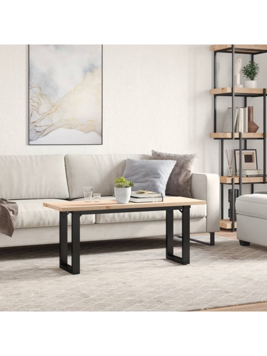 Kafijas galdiņš, o-rāmis, 110x40x45,5 cm, priedes koks, tērauds