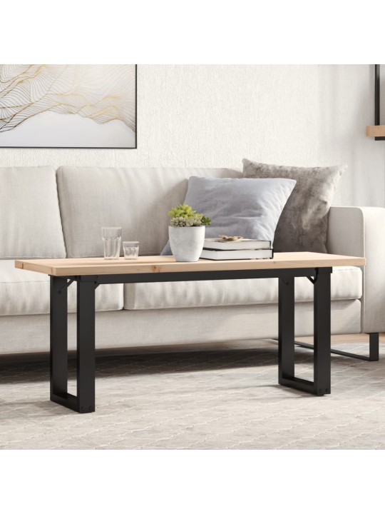 Kafijas galdiņš, o-rāmis, 110x40x45,5 cm, priedes koks, tērauds