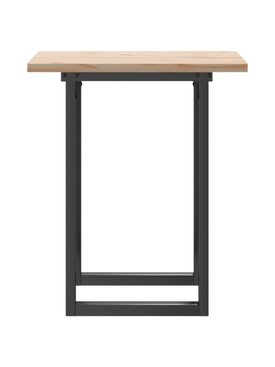 Virtuves galds, o-rāmis, 60x60x75,5 cm, priedes koks, tērauds