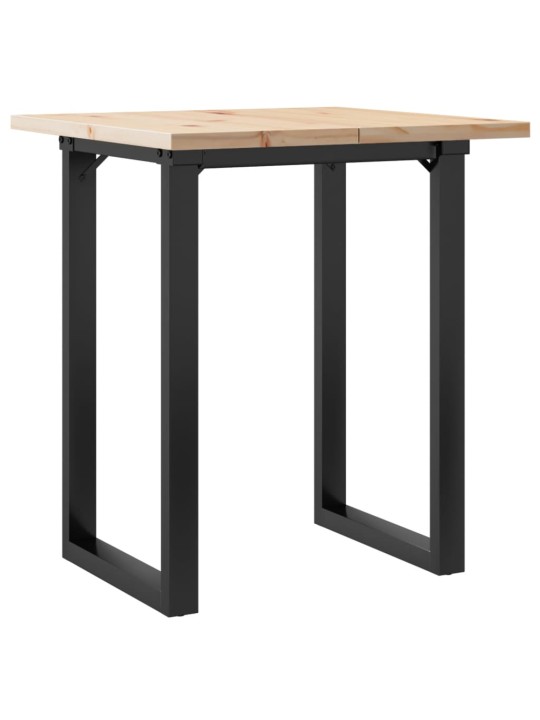 Virtuves galds, o-rāmis, 70x70x75,5 cm, priedes koks, tērauds