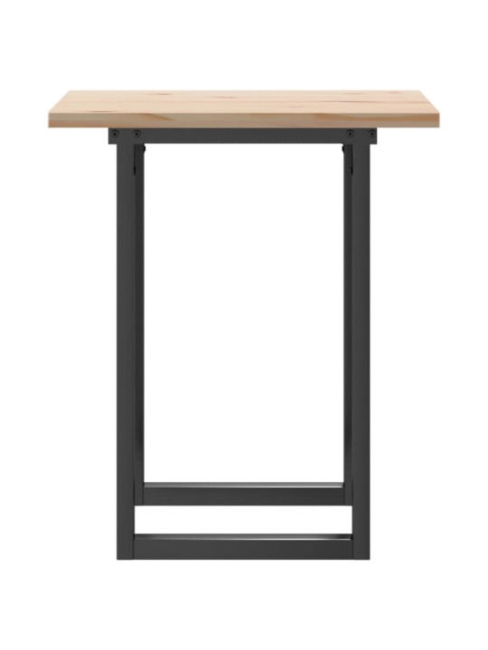 Virtuves galds, o-rāmis, 70x70x75,5 cm, priedes koks, tērauds