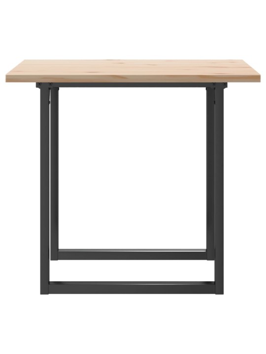 Virtuves galds, o-rāmis, 80x80x75,5 cm, priedes koks, tērauds