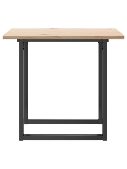Virtuves galds, o-rāmis, 90x90x75,5 cm, priedes koks, tērauds