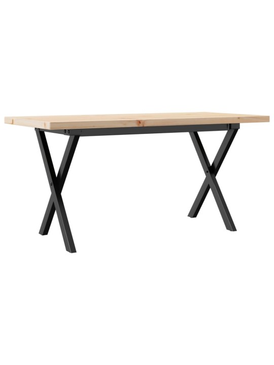 Kafijas galdiņš, x-rāmis, 90x40x45,5 cm, priedes koks, tērauds