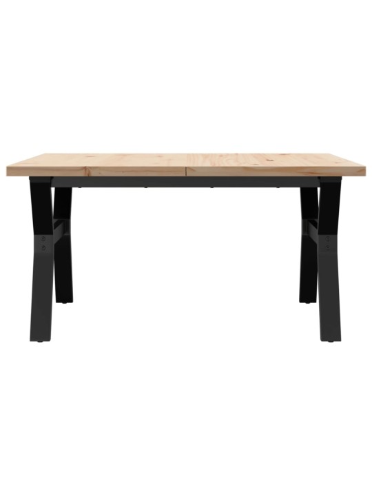Kafijas galdiņš, y-rāmis, 90x90x45,5 cm, priedes koks, tērauds