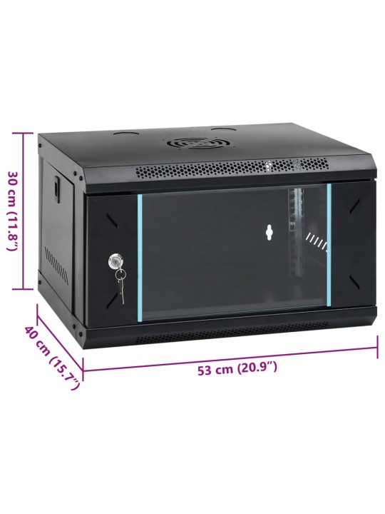 6u servera skapis, 19", ip20, 53x40x30 cm