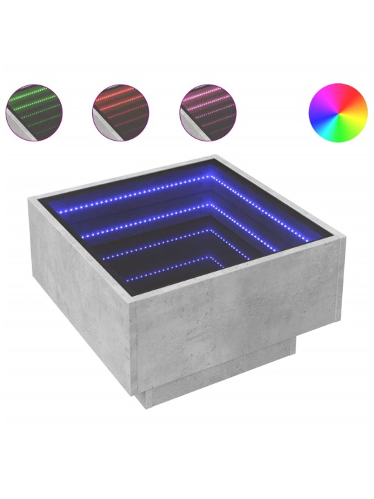 Kafijas galdiņš ar led, 50x50x30 cm, inženierijas koks