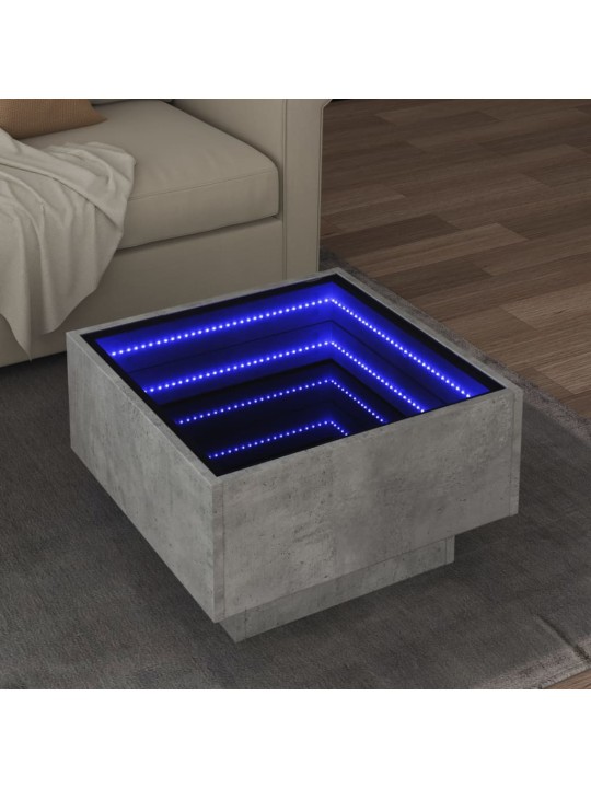 Kafijas galdiņš ar led, 50x50x30 cm, inženierijas koks