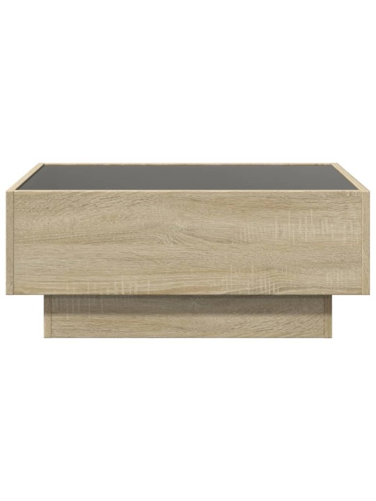 Kafijas galdiņš ar led, ozola, 70x50x30 cm, inženierijas koks