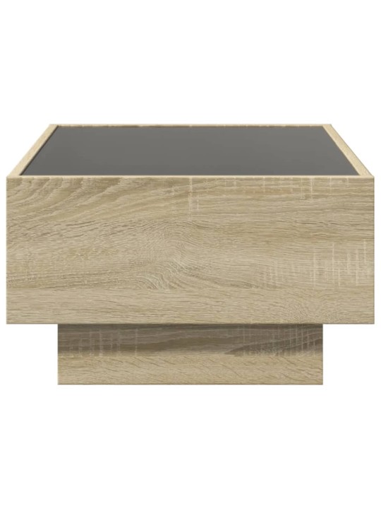 Kafijas galdiņš ar led, ozola, 70x50x30 cm, inženierijas koks