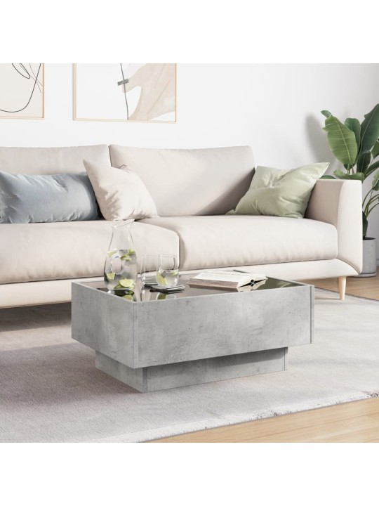 Kafijas galdiņš ar led, 70x50x30 cm, inženierijas koks