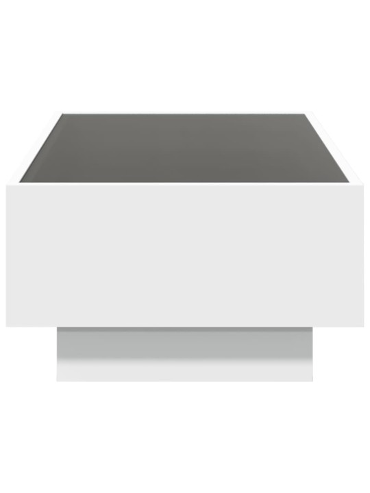Kafijas galdiņš ar led, balts, 90x50x30 cm, inženierijas koks