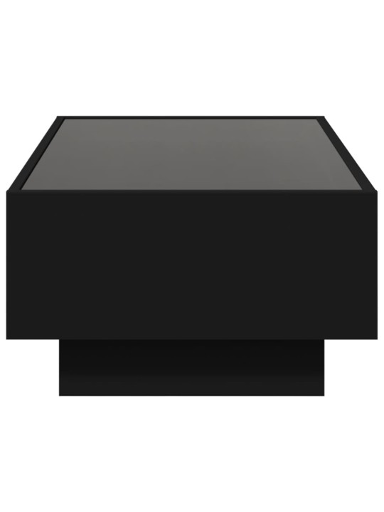 Kafijas galdiņš ar led, melns, 90x50x30 cm, inženierijas koks