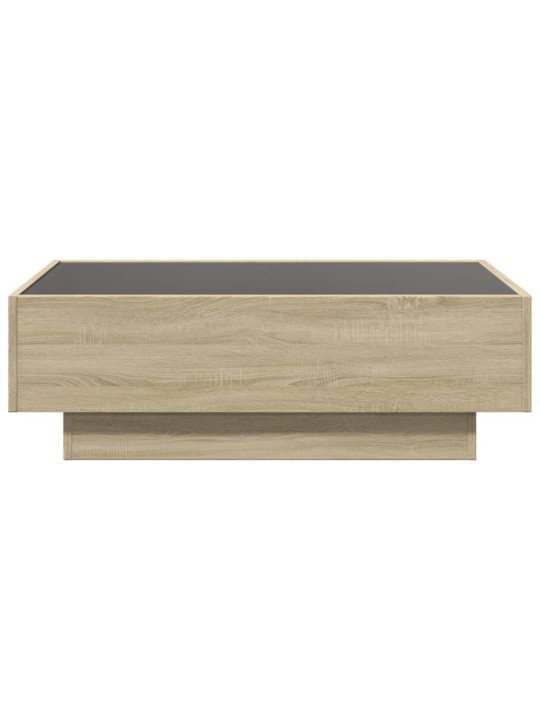 Kafijas galdiņš ar led, ozola, 90x50x30 cm, inženierijas koks