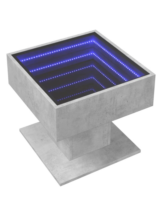 Kafijas galdiņš ar led, 50x50x45 cm, inženierijas koks
