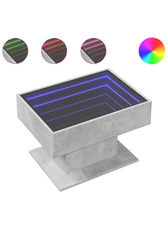 Kafijas galdiņš ar led, 70x50x45 cm, inženierijas koks