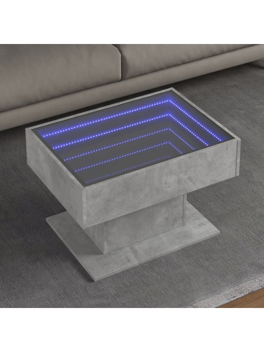 Kafijas galdiņš ar led, 70x50x45 cm, inženierijas koks