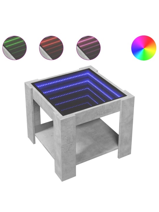 Kafijas galdiņš ar led, 53x53x45 cm, inženierijas koks