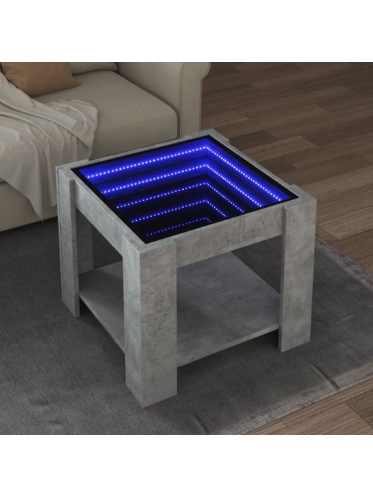 Kafijas galdiņš ar led, 53x53x45 cm, inženierijas koks