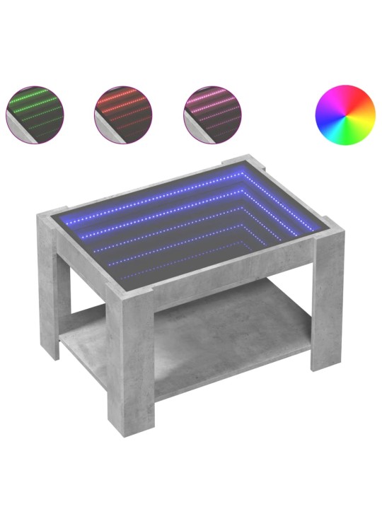 Kafijas galdiņš ar led, 73x53x45 cm, inženierijas koks