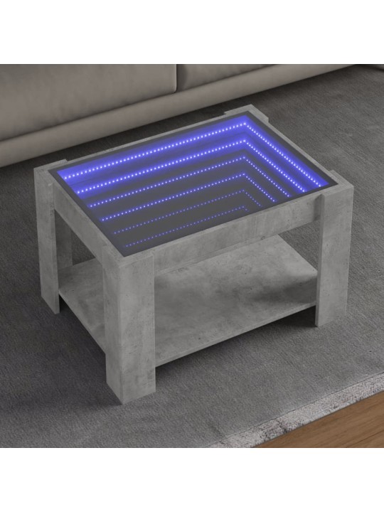 Kafijas galdiņš ar led, 73x53x45 cm, inženierijas koks