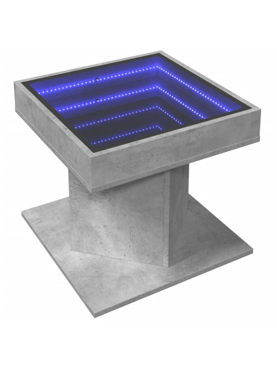 Kafijas galdiņš ar led, 50x50x45 cm, inženierijas koks