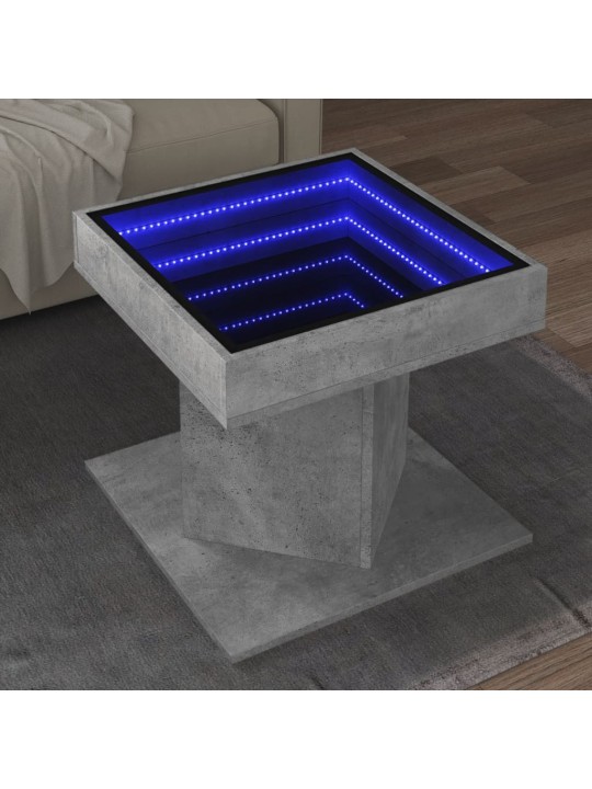 Kafijas galdiņš ar led, 50x50x45 cm, inženierijas koks