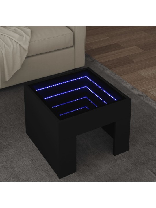Kafijas galdiņš ar led, melns, 40x40x30 cm