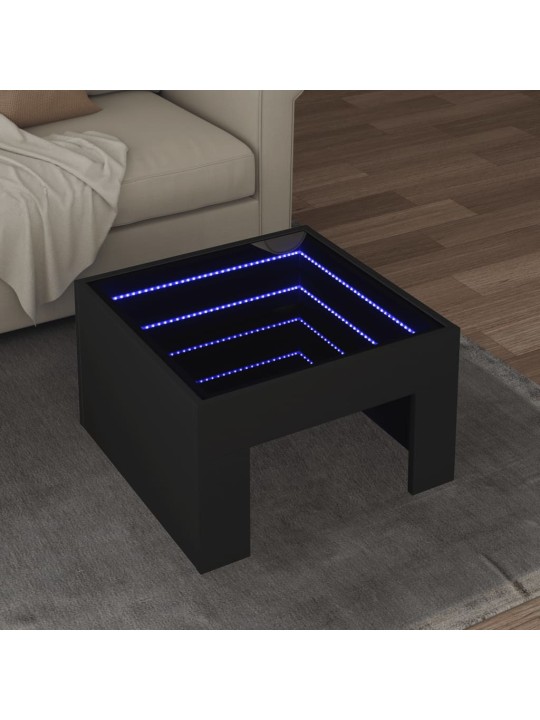Kafijas galdiņš ar led, melns, 50x50x30 cm