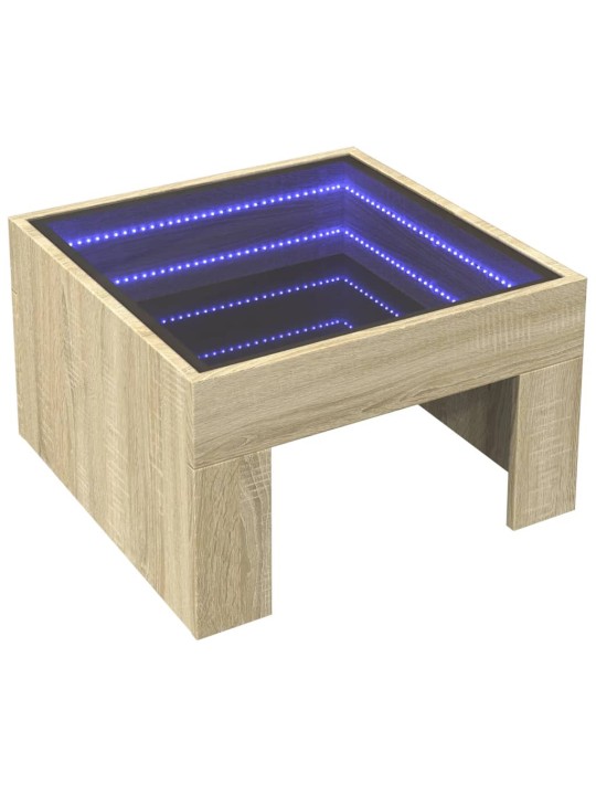 Kafijas galdiņš ar led, ozola krāsa, 50x50x30 cm