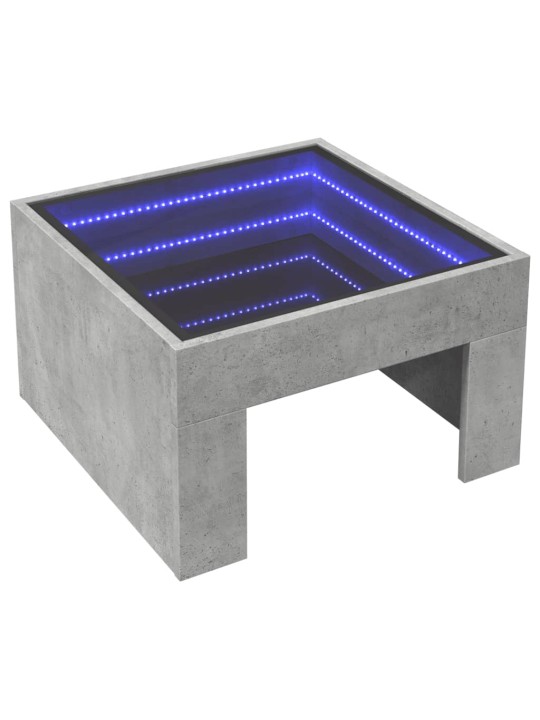 Kafijas galdiņš ar led, betona pelēks, 50x50x30 cm