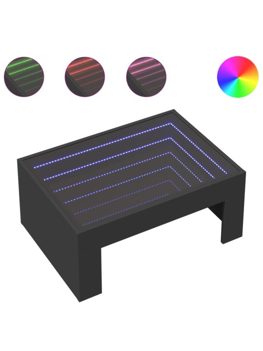Kafijas galdiņš ar led, melns, 70x50x30 cm