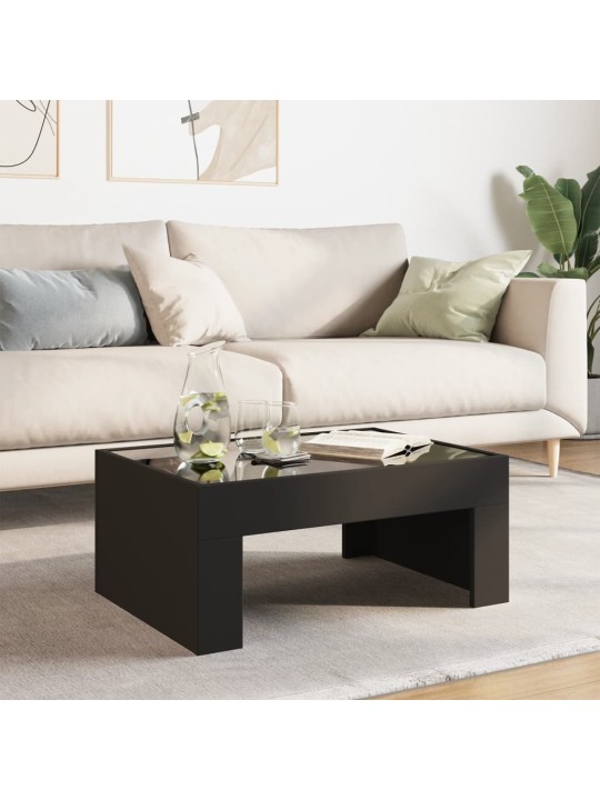 Kafijas galdiņš ar led, melns, 70x50x30 cm