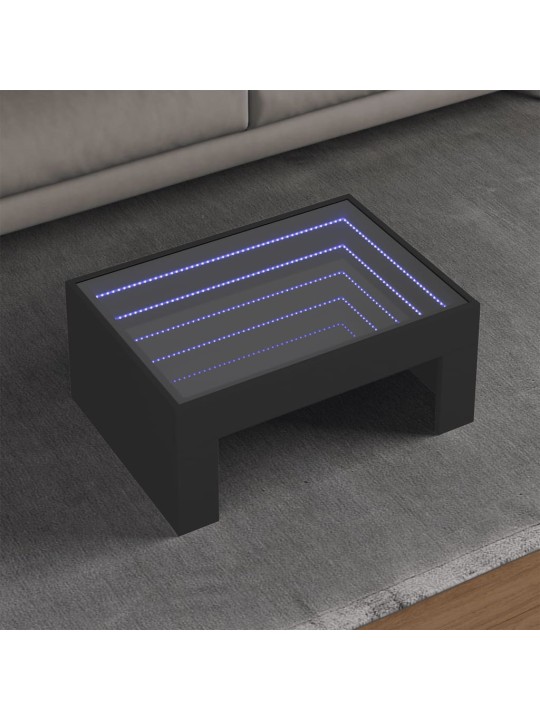 Kafijas galdiņš ar led, melns, 70x50x30 cm