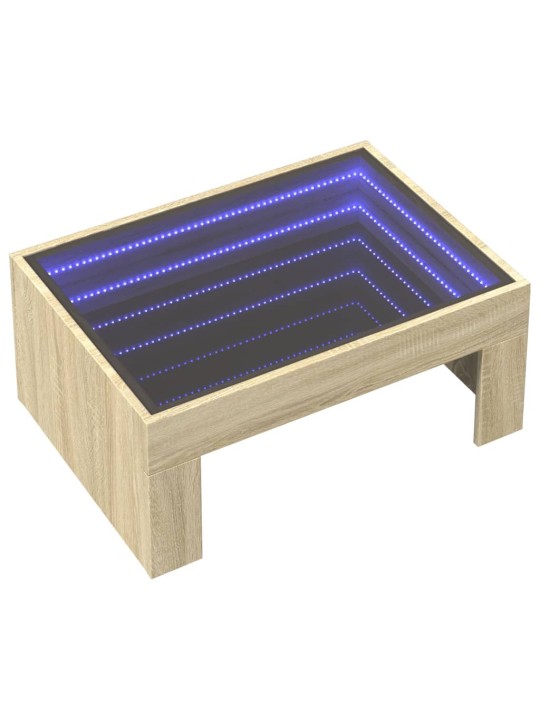 Kafijas galdiņš ar led, ozola krāsa, 70x50x30 cm
