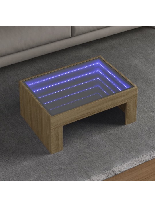 Kafijas galdiņš ar led, ozola krāsa, 70x50x30 cm