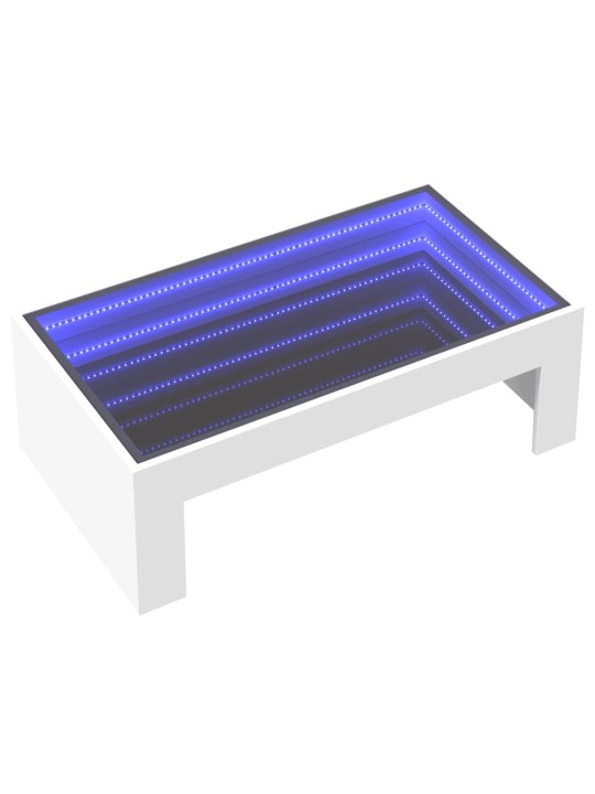 Kafijas galdiņš ar led, balts, 90x50x30 cm