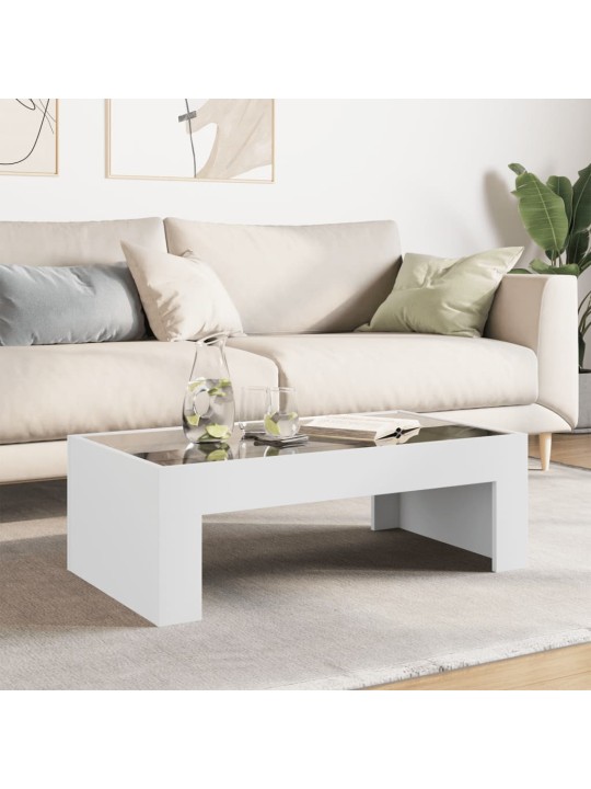 Kafijas galdiņš ar led, balts, 90x50x30 cm